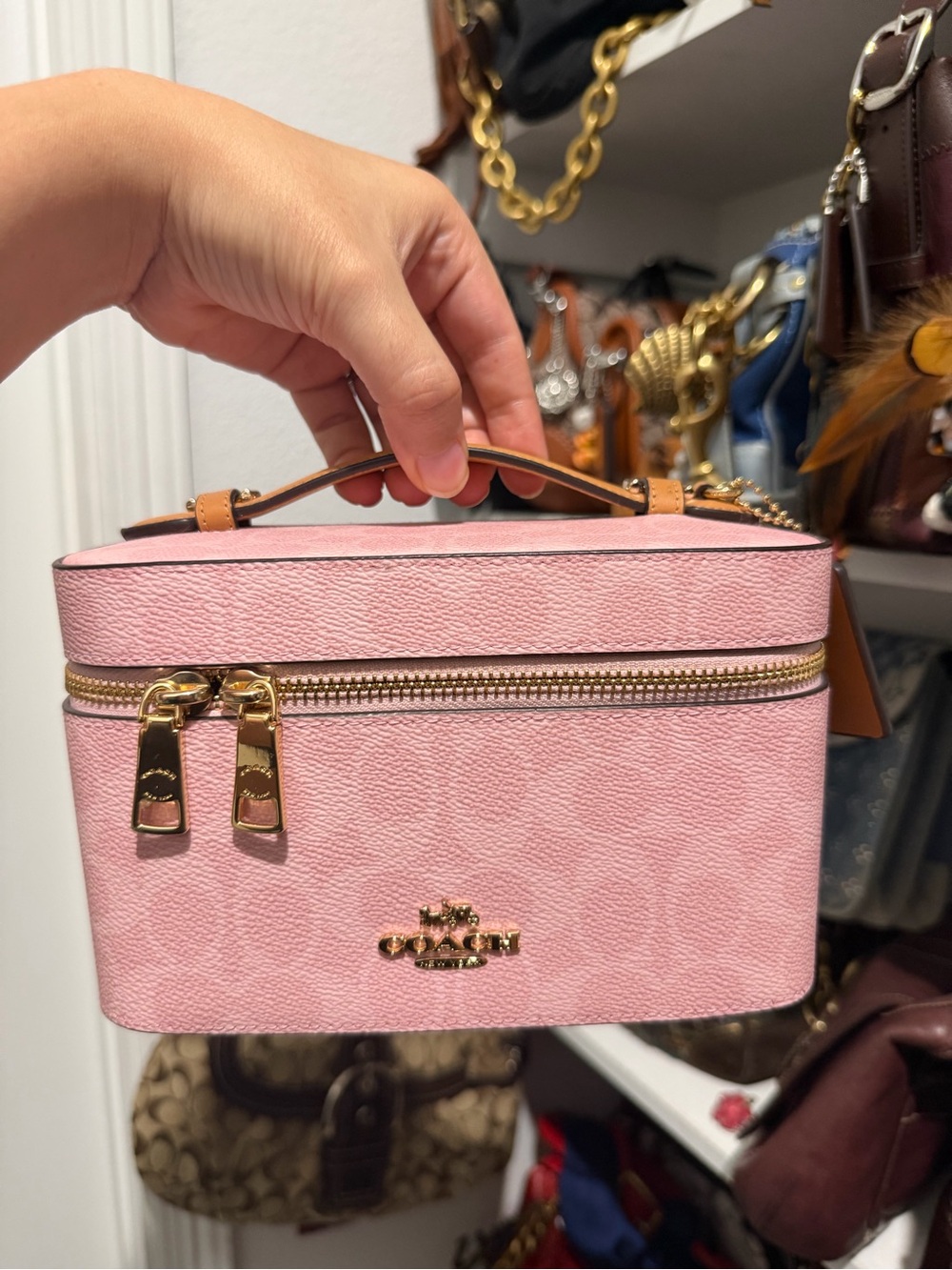 Coach Powder Pink Cosmetic Case